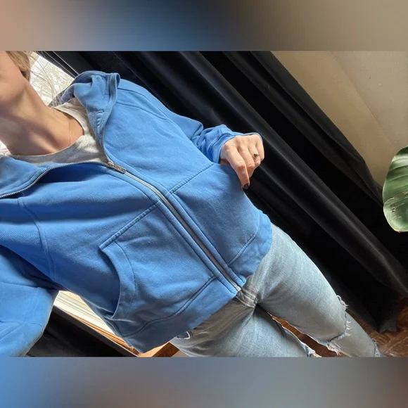 Lululemon Blue Scuba Hoodie Full Zip Sweatshirt XL/XXL - Picture 5 of 6